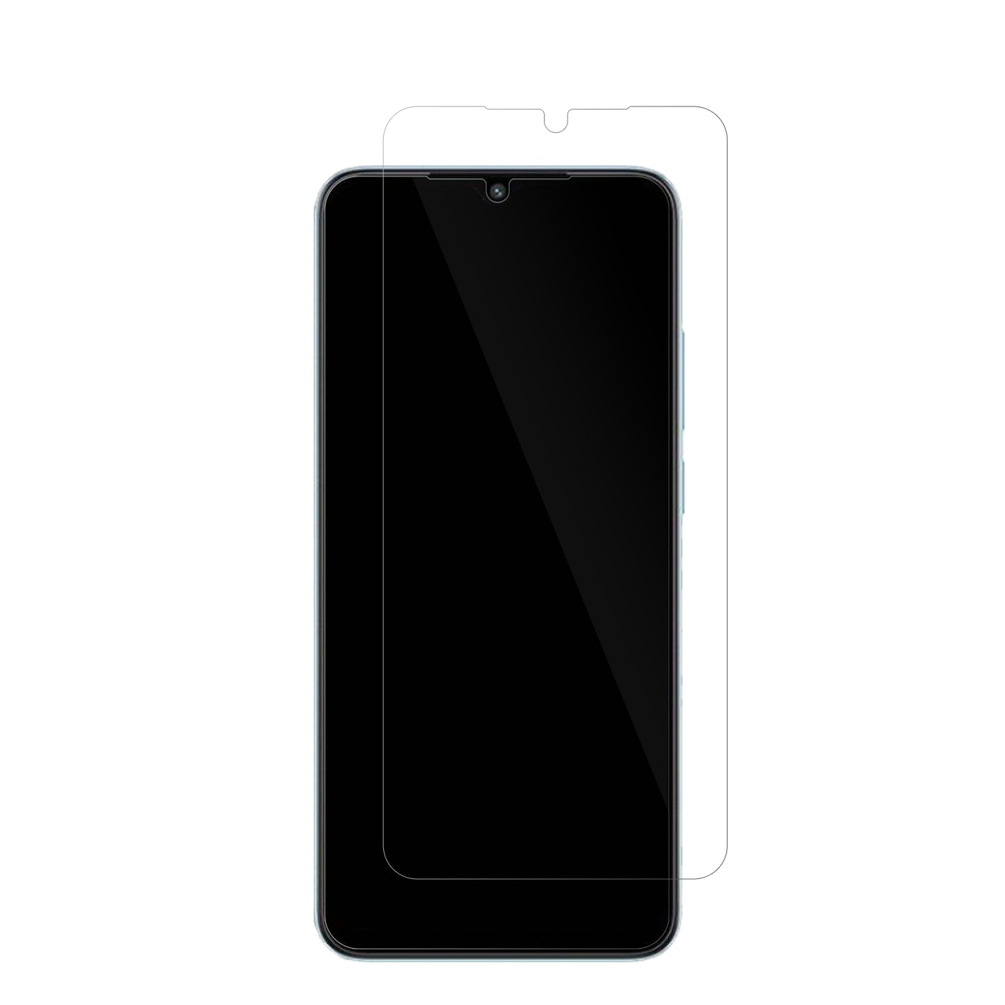 XiaomiPoco C51 mit aufgebrachter dipos Displayschutzfolie, glasklare Darstellung ohne Einschränkungen
