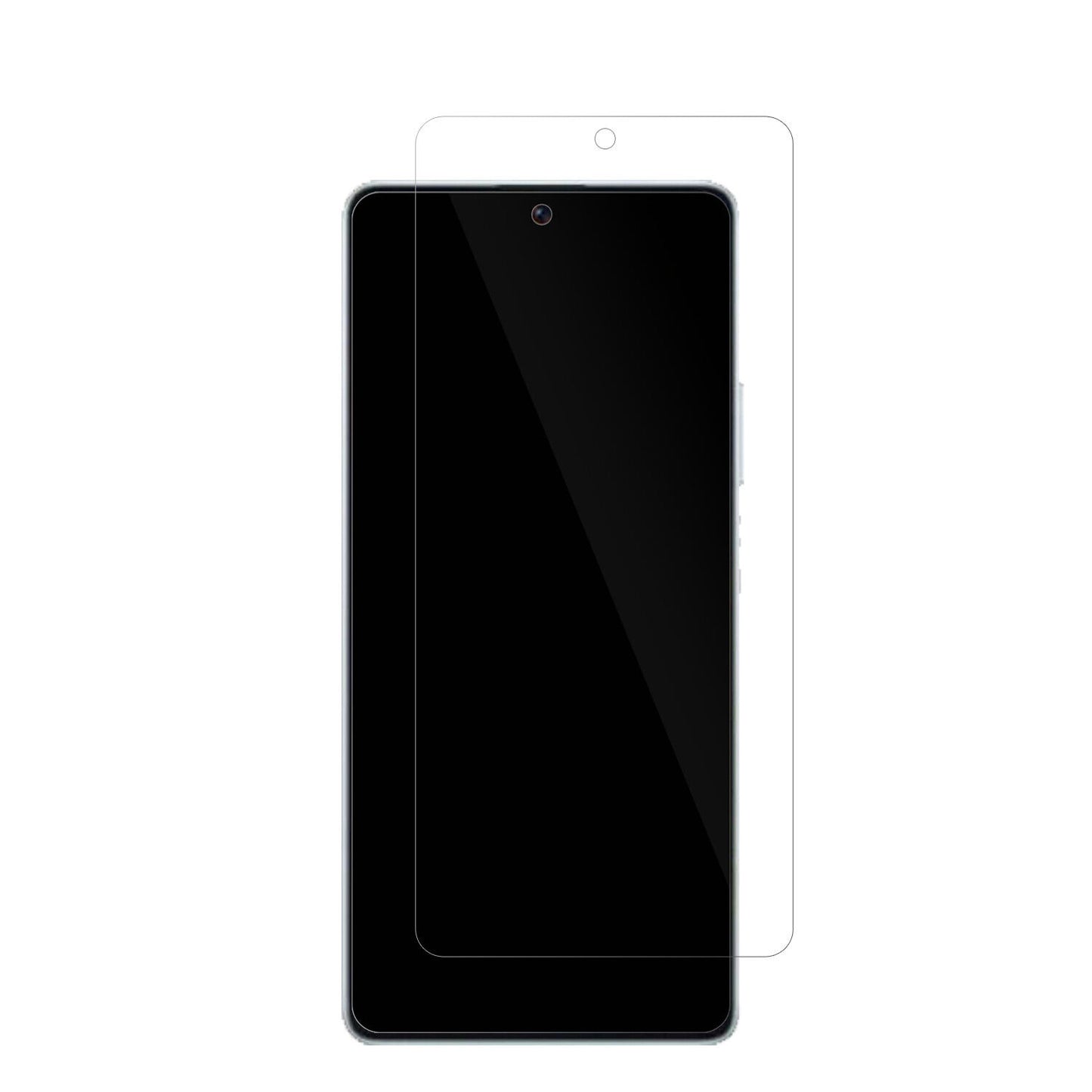 XiaomiPoco F5 mit aufgebrachter dipos Displayschutzfolie, glasklare Darstellung ohne Einschränkungen