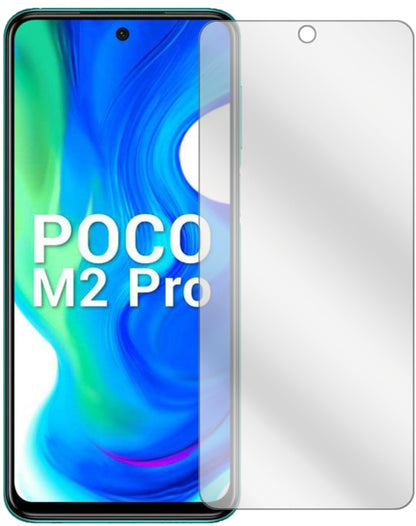 XiaomiPoco M2 Pro mit aufgebrachter dipos Displayschutzfolie, glasklare Darstellung ohne Einschränkungen