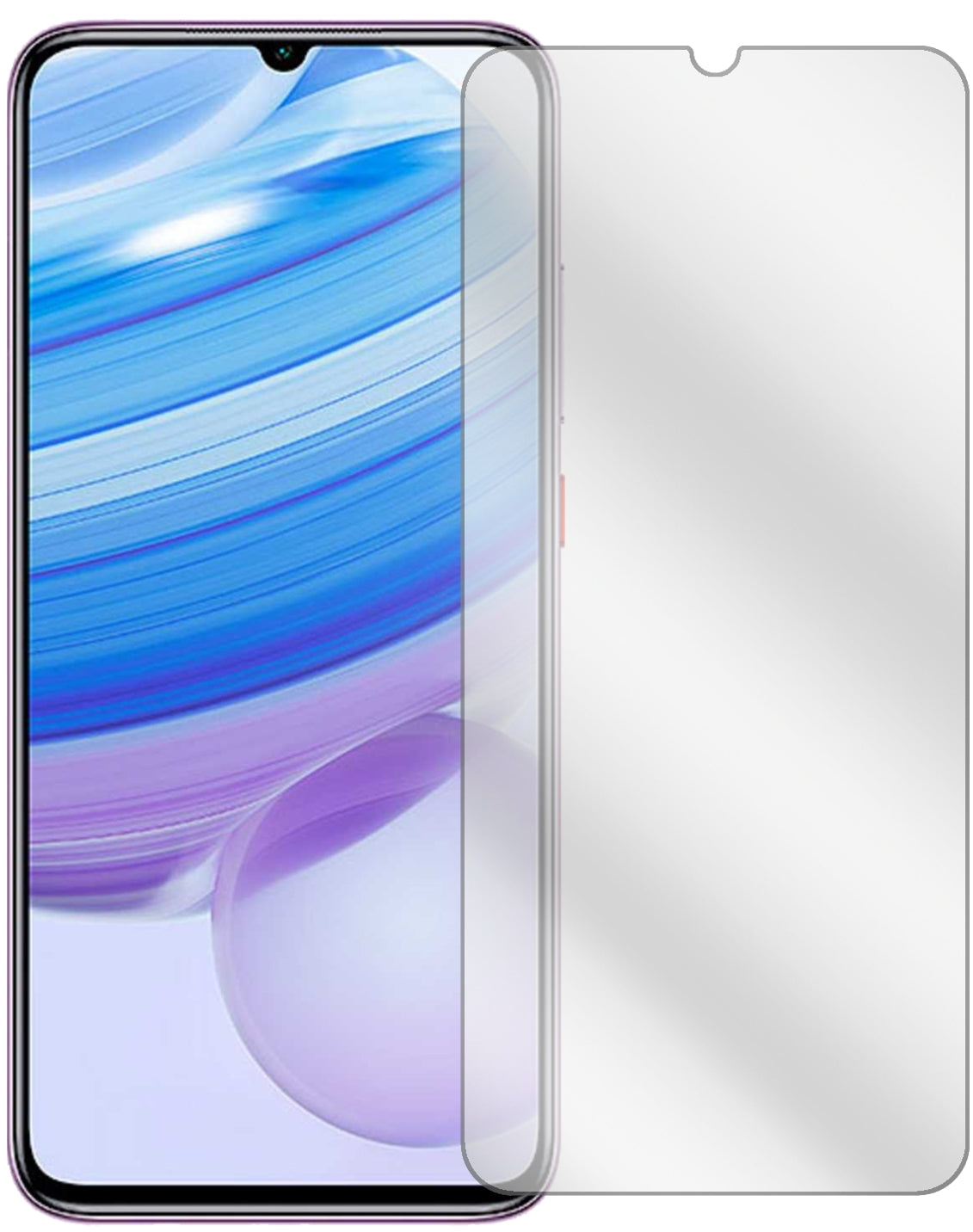 XiaomiRedmi 10X Pro mit aufgebrachter dipos Displayschutzfolie, glasklare Darstellung ohne Einschränkungen