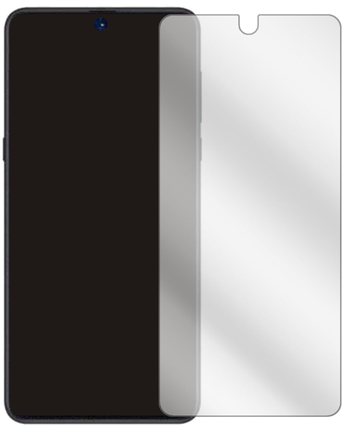 XiaomiRedmi Note 11 mit aufgebrachter dipos Displayschutzfolie, glasklare Darstellung ohne Einschränkungen