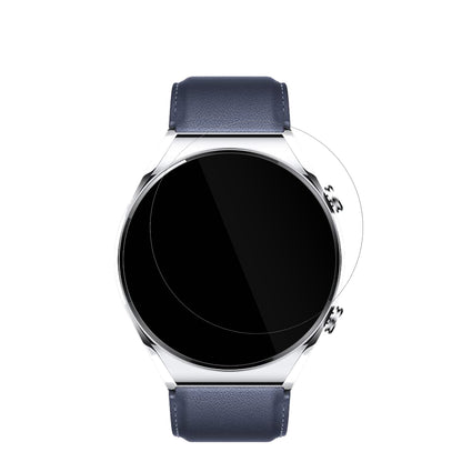 XiaomiWatch S1 mit aufgebrachter dipos Displayschutzfolie, glasklare Darstellung ohne Einschränkungen