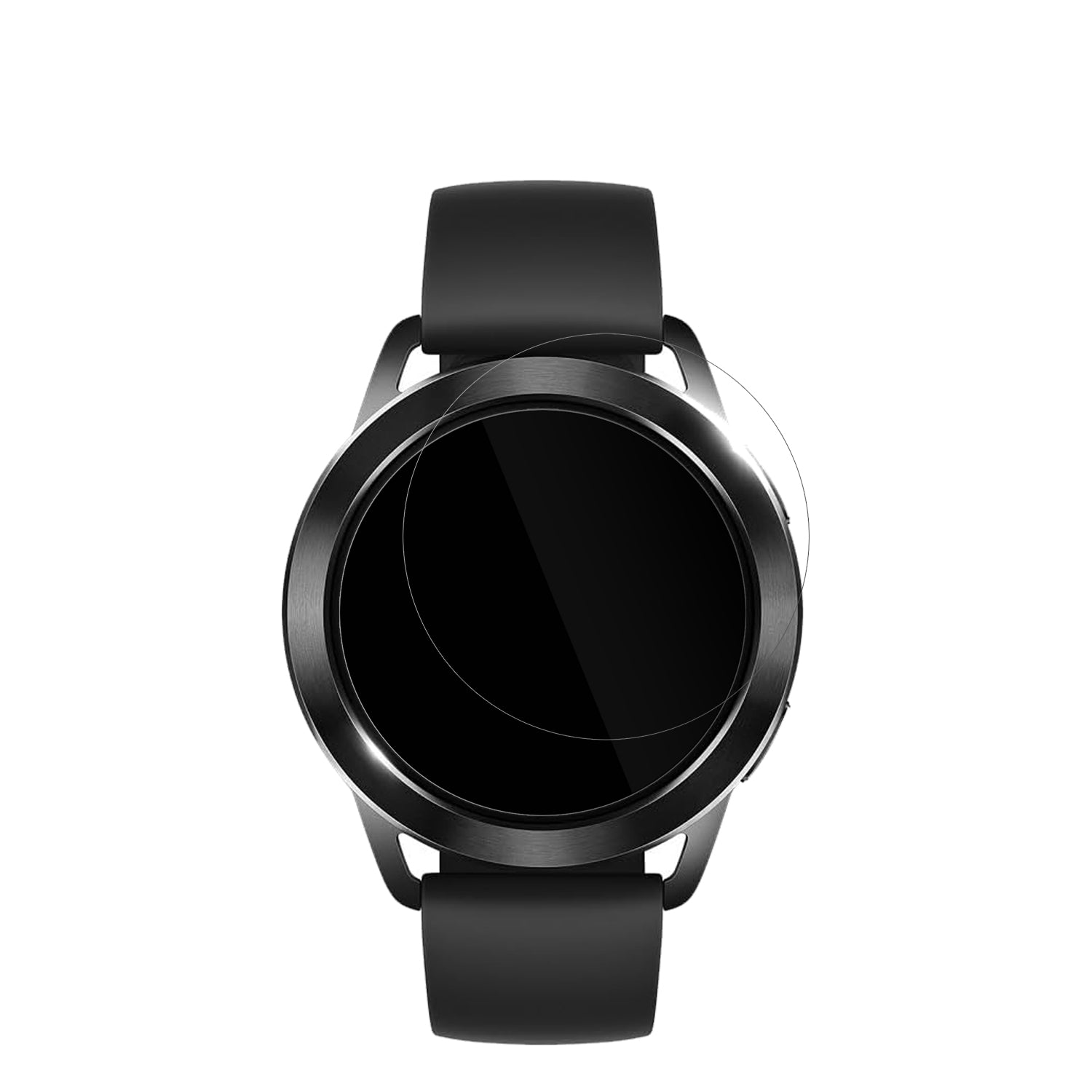 XiaomiWatch S3 mit aufgebrachter dipos Displayschutzfolie, glasklare Darstellung ohne Einschränkungen