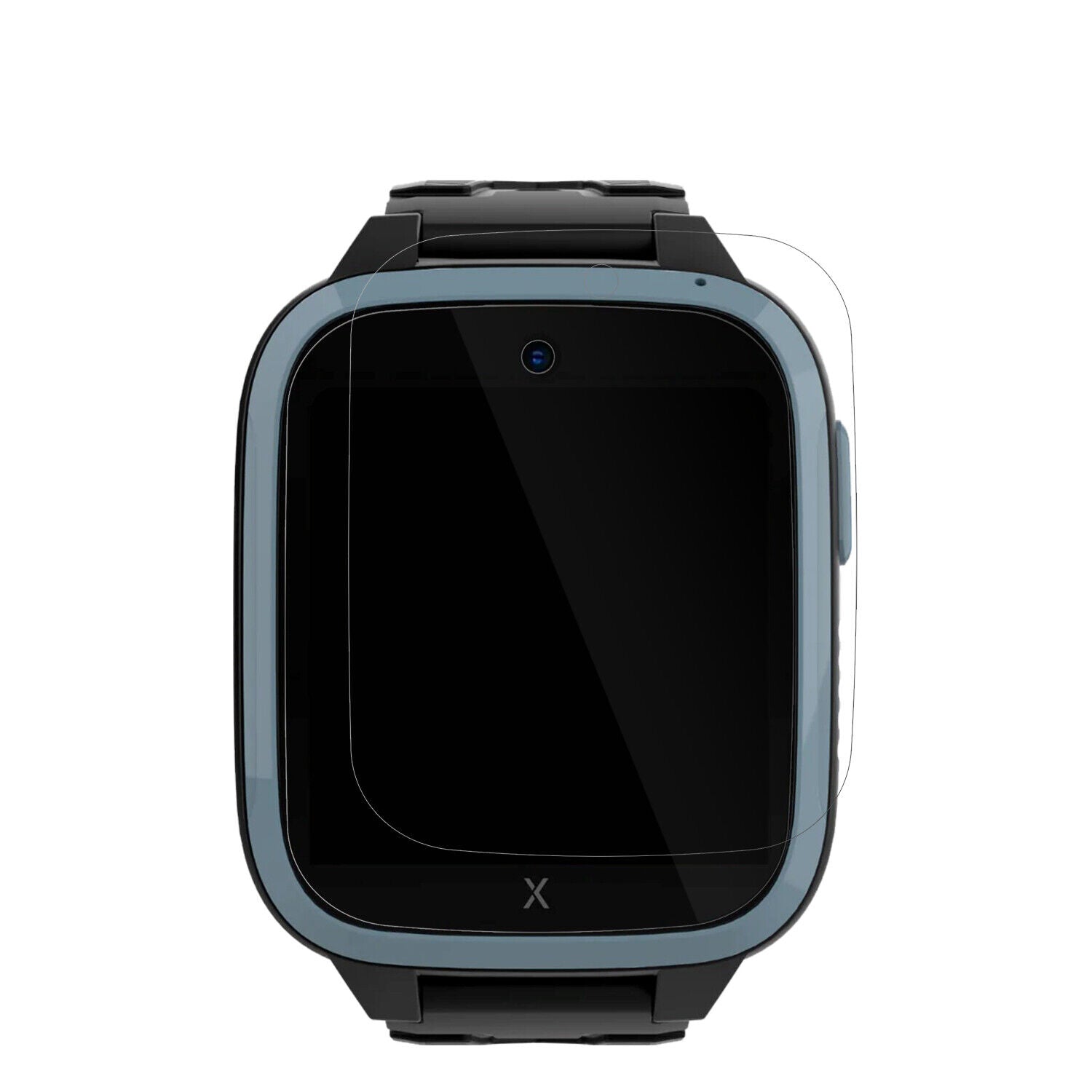 XploraXGO3 Kinder-Smartwatch mit aufgebrachter dipos Displayschutzfolie, glasklare Darstellung ohne Einschränkungen