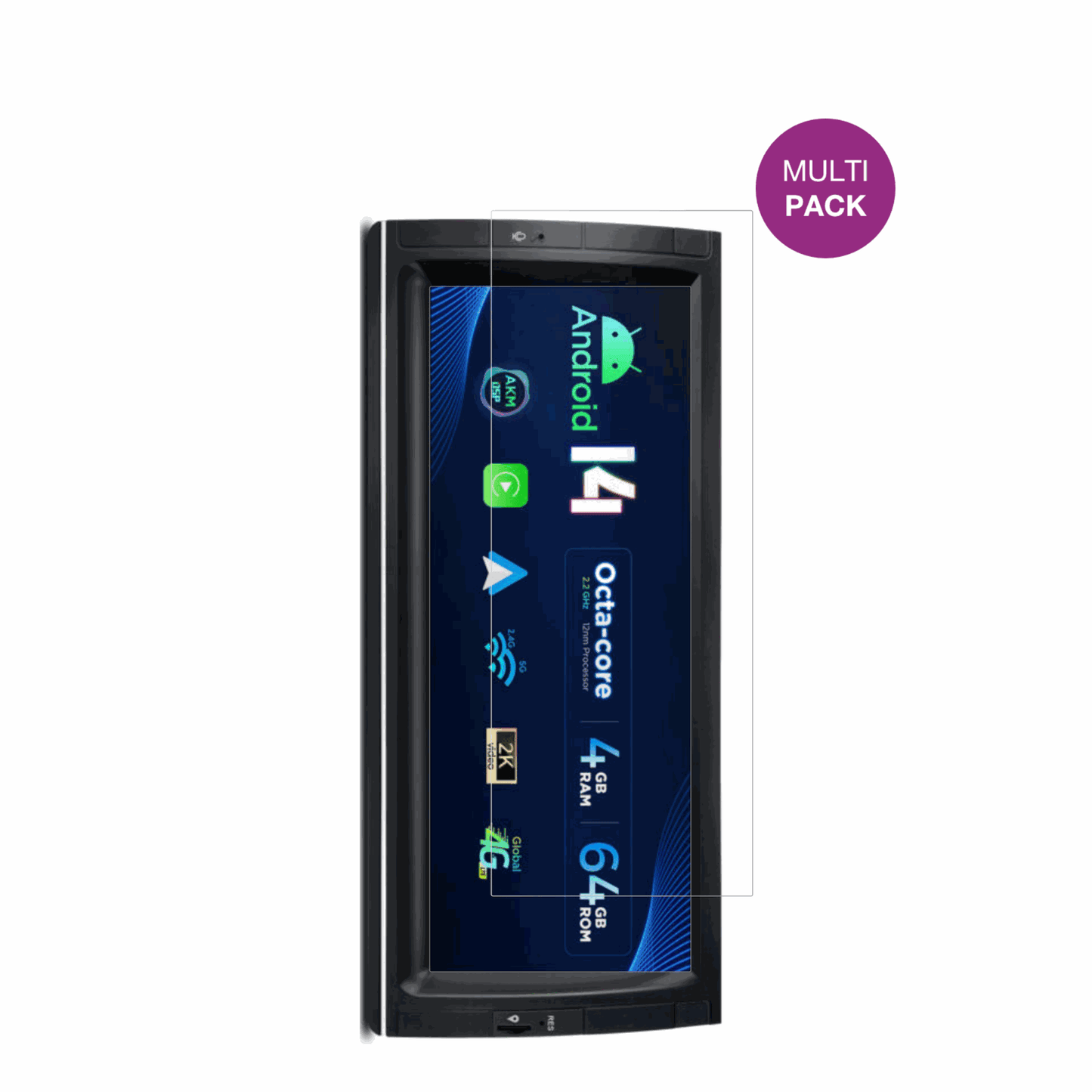 XtronsPX1453BLHGS 10.25 Zoll mit aufgebrachter dipos Displayschutzfolie, glasklare Darstellung ohne Einschränkungen