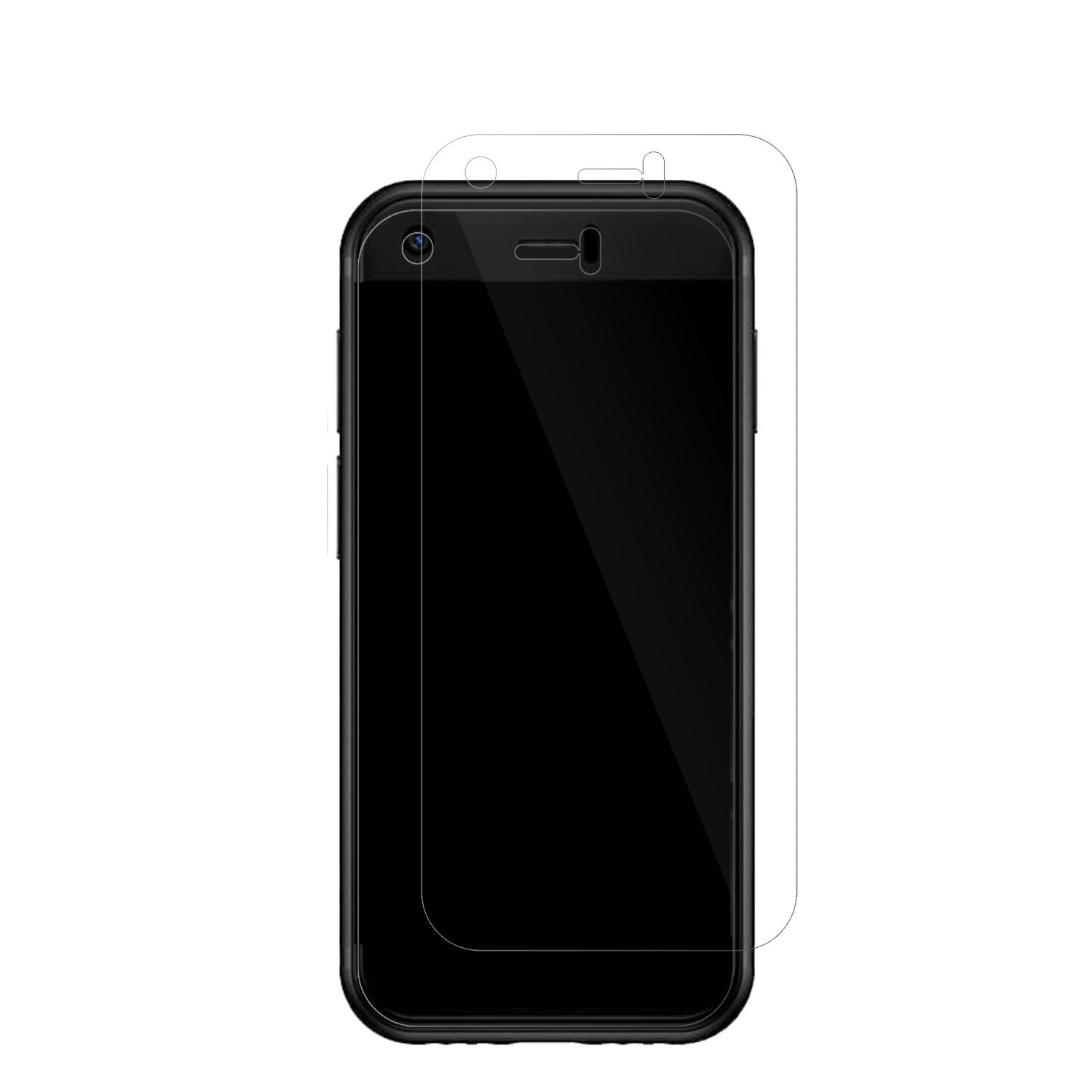 YOHOPE3G Mini Handy mit aufgebrachter dipos Displayschutzfolie, glasklare Darstellung ohne Einschränkungen