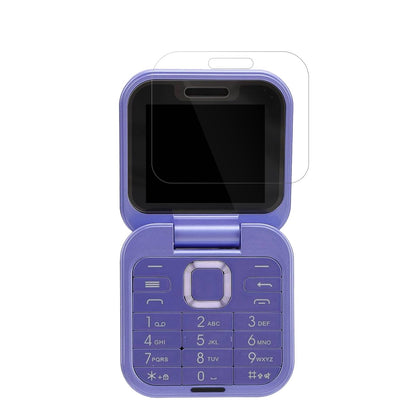 Yuniri16 Pro Senioren-Handy mit aufgebrachter dipos Displayschutzfolie, glasklare Darstellung ohne Einschränkungen