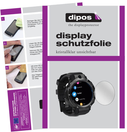 ZeblazeThor S mit aufgebrachter dipos Displayschutzfolie, glasklare Darstellung ohne Einschränkungen