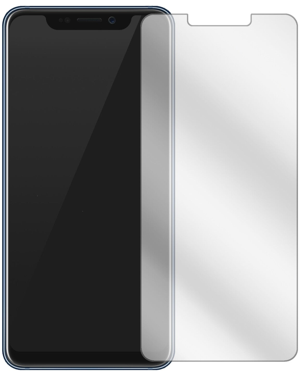 ZTEAxon 9 Pro mit aufgebrachter dipos Displayschutzfolie, glasklare Darstellung ohne Einschränkungen