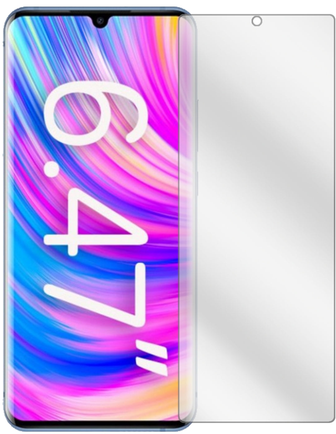 ZTEBlade 20 Pro 5G mit aufgebrachter dipos Displayschutzfolie, glasklare Darstellung ohne Einschränkungen
