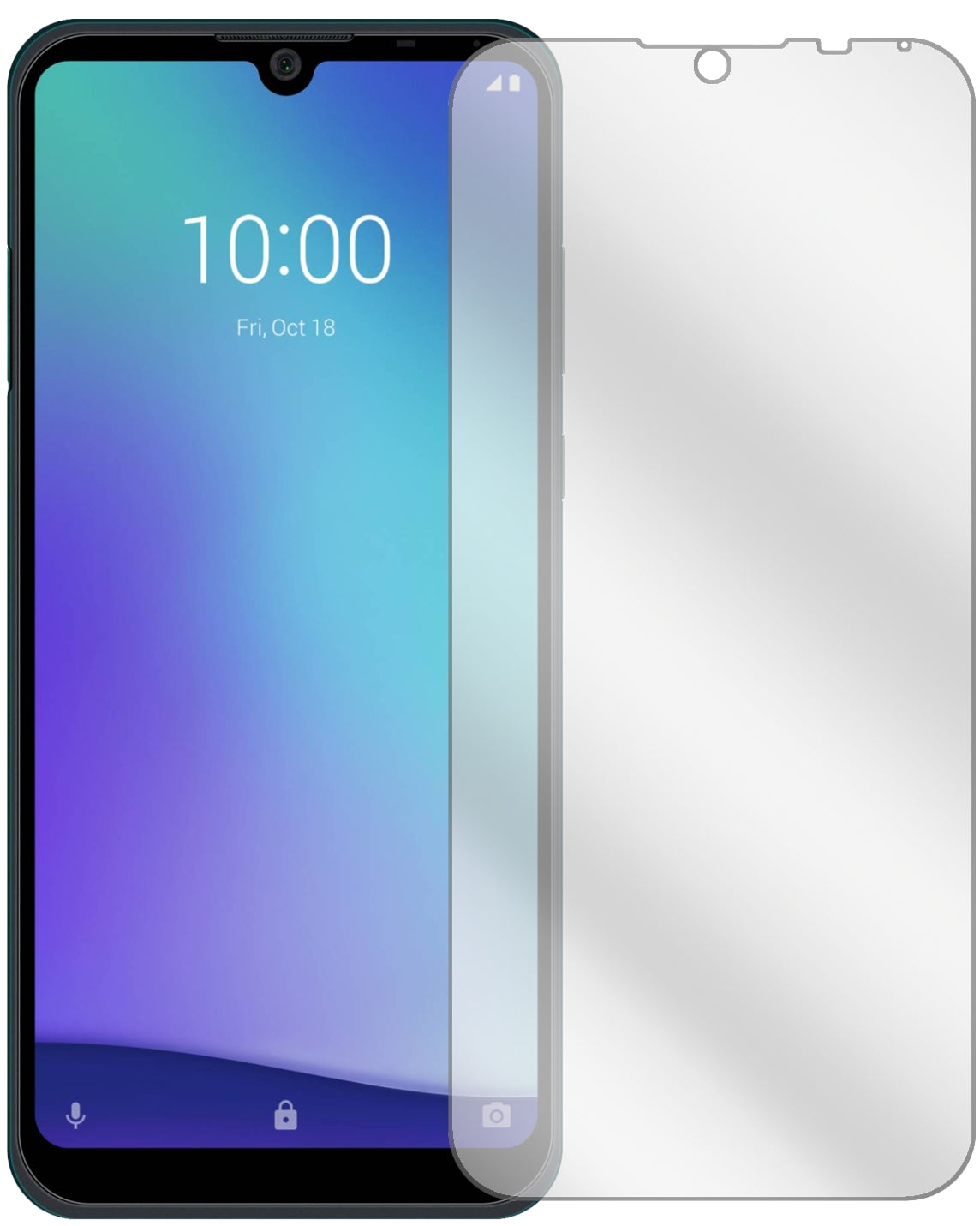 ZTEBlade A5 (2020) mit aufgebrachter dipos Displayschutzfolie, glasklare Darstellung ohne Einschränkungen