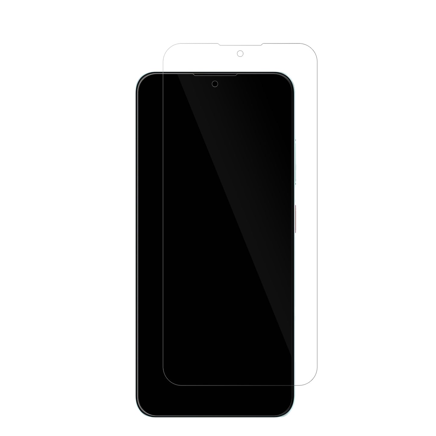 ZTEBlade A55 mit aufgebrachter dipos Displayschutzfolie, glasklare Darstellung ohne Einschränkungen