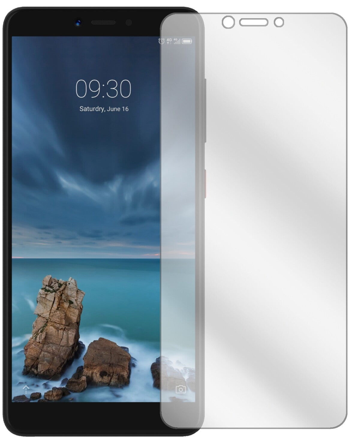 ZTEBlade A7 Vita mit aufgebrachter dipos Displayschutzfolie, glasklare Darstellung ohne Einschränkungen