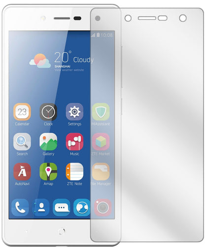 ZTEBlade L7 mit aufgebrachter dipos Displayschutzfolie, glasklare Darstellung ohne Einschränkungen