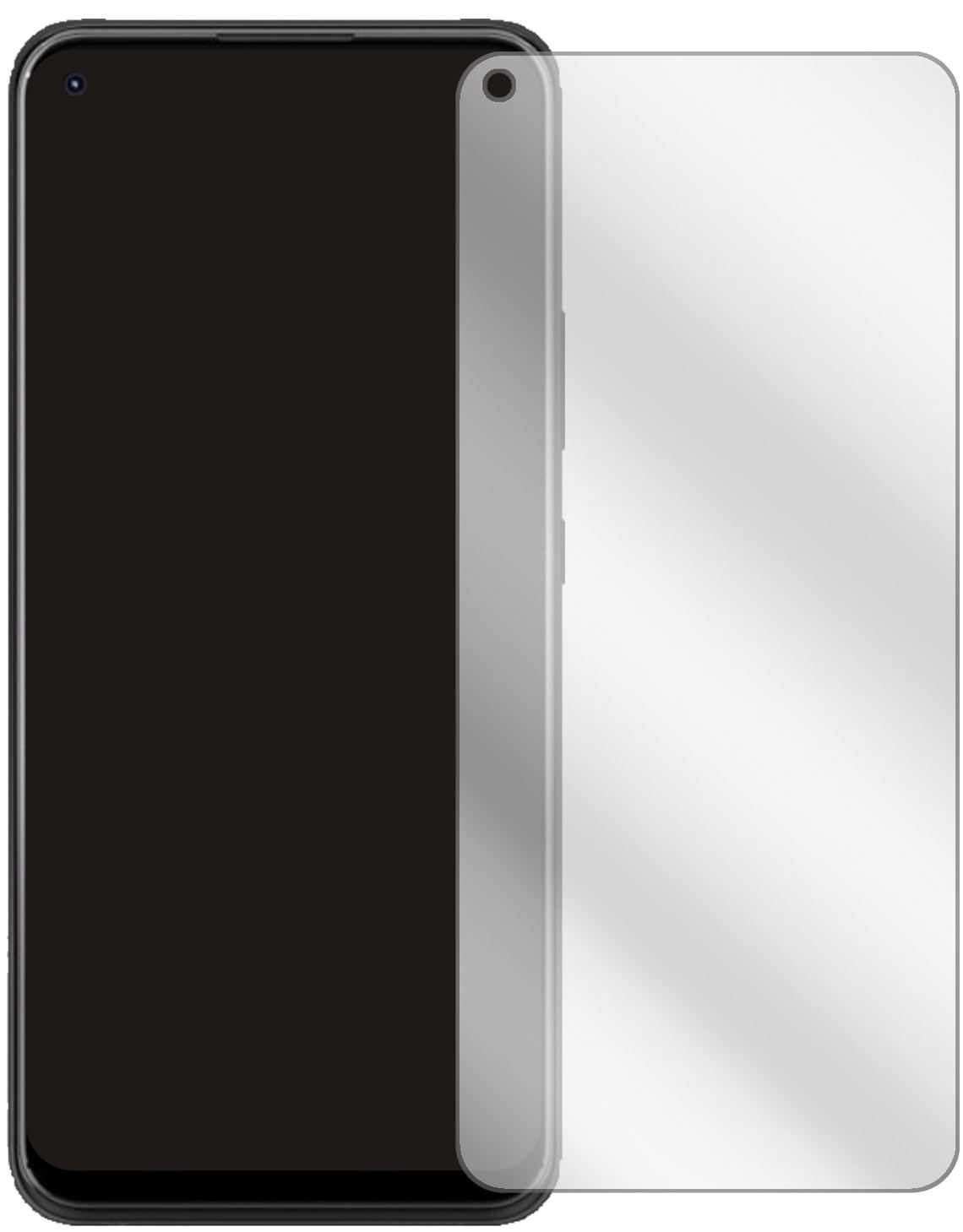 ZTEBlade X1 5G mit aufgebrachter dipos Displayschutzfolie, glasklare Darstellung ohne Einschränkungen