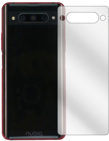 ZTEnubia Z20 Rückseite mit aufgebrachter dipos Displayschutzfolie, glasklare Darstellung ohne Einschränkungen