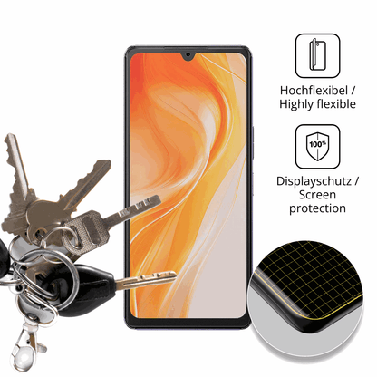 dipos Displayschutz für Cubot P90, transparente Oberfläche, perfekte Passform auch für die Rundungen
