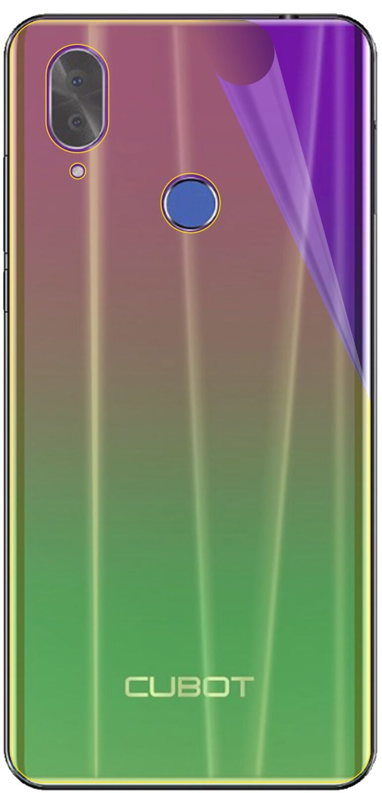 dipos Displayschutz für Cubot X19 Rückseite, transparente Oberfläche, geringe Dicke und perfekte Passform