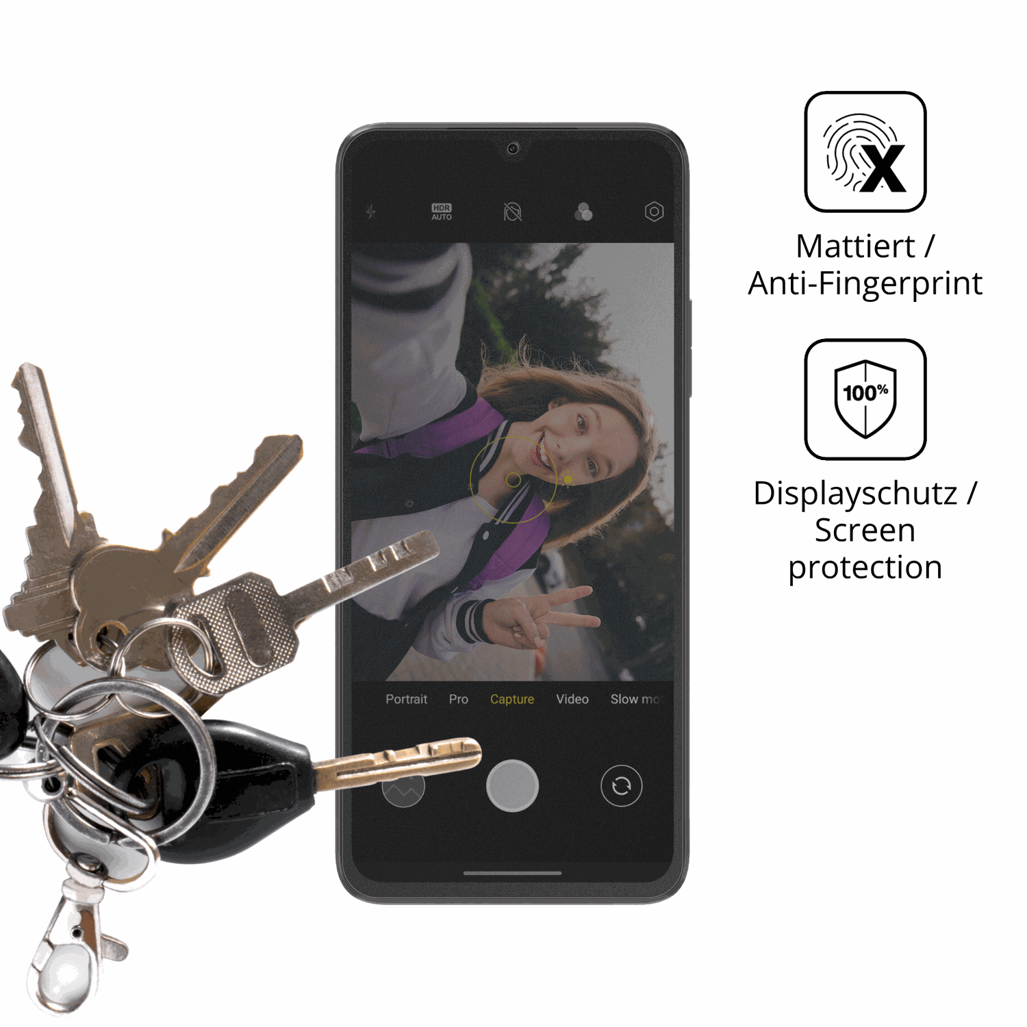 dipos Displayschutz für Cubot A40, mattierte Oberfläche, Blickschutzfilter und perfekter Passform