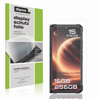 Matte Displayschutzfolie von dipos passend für CUBOT Kingkong ES 3, präziser Zuschnitt und blasenfrei montiert