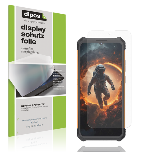 Matte Displayschutzfolie von dipos passend für cubotking kong mini 4, präziser Zuschnitt und blasenfrei montiert