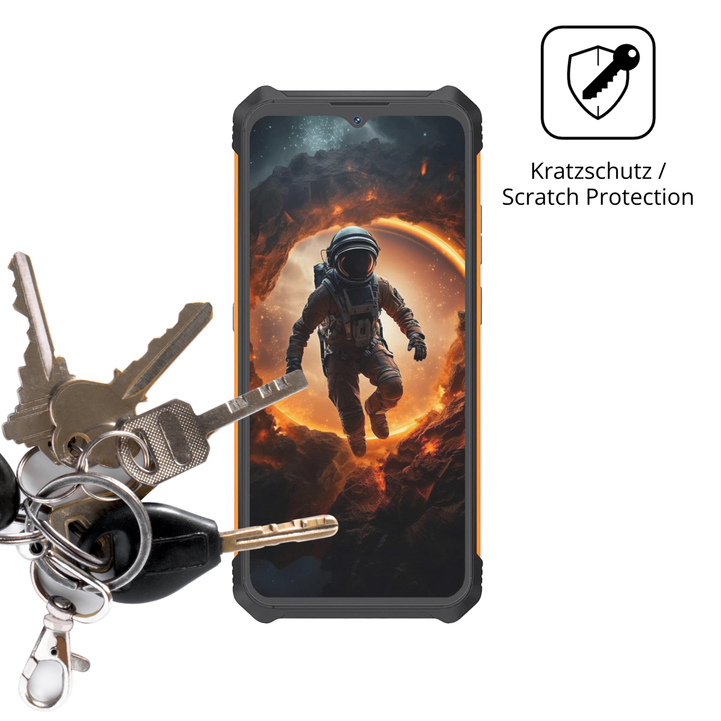 Schutz gegen Kratzer auf dem cubotking kong mini 4 Glas durch Schlüssel oder Ähnliches