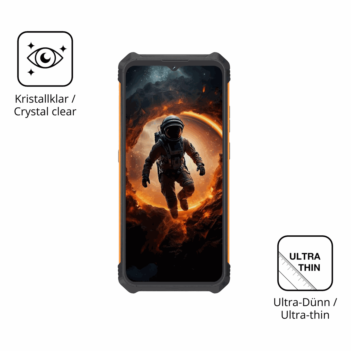 4x Schutzfolie klar für Cubot King Kong Mini 4 Display-Schutzfolie