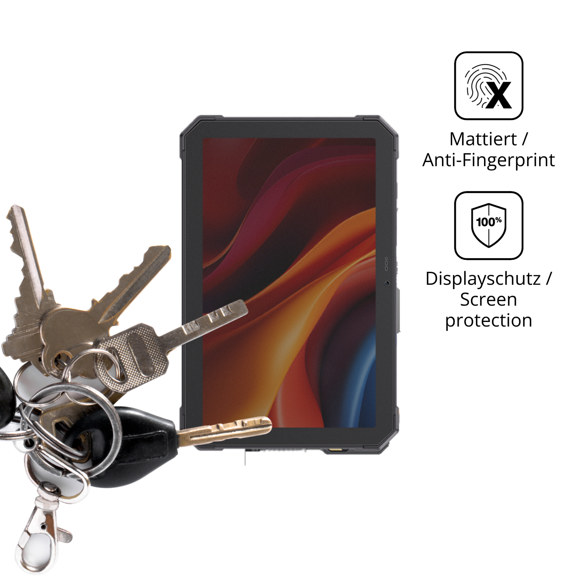 dipos Displayschutz für CUBOT Tab Kingkong Mini 8.68 Zoll, mattierte Oberfläche, Blickschutzfilter und perfekter Passform