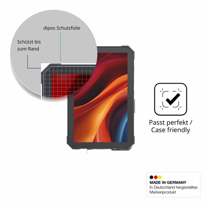 Schutzglasfolie mit optimaler Passform, zur Verwendung mit Hüllen geeignet