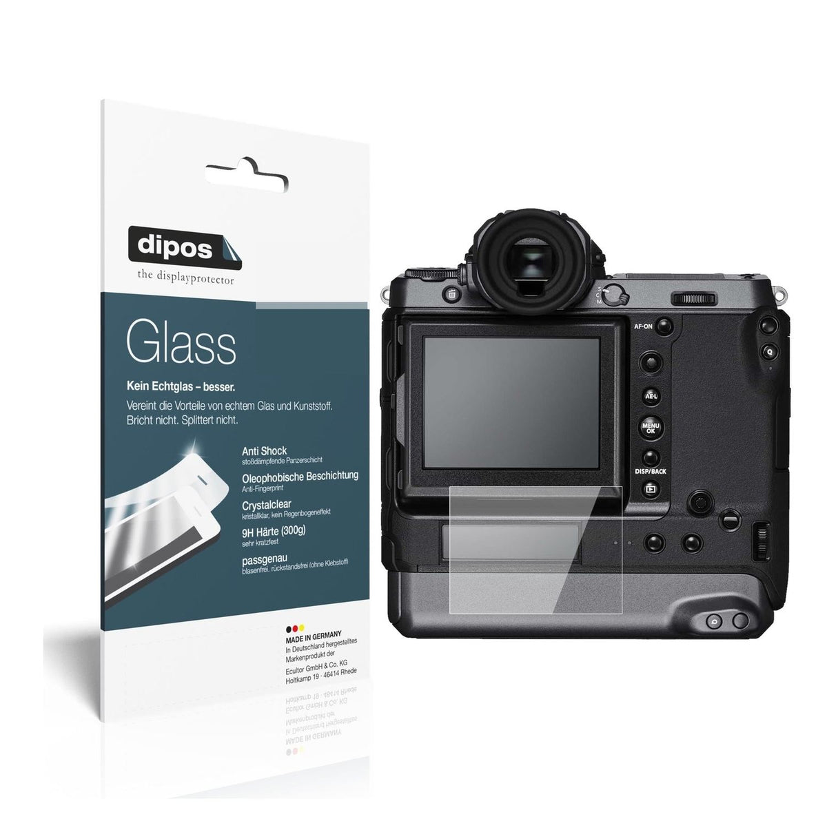 1x 9H Schutzfolie für Fujifilm GFX100 Panzerfolie