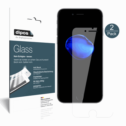 2x 9H Schutzfolie für Apple iPhone 7 Panzerfolie