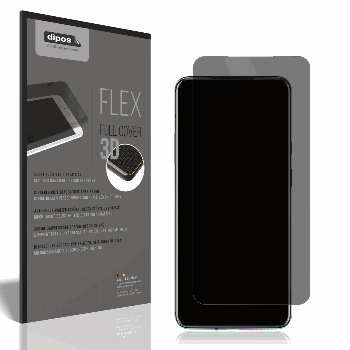 Full Cover Privacy Blickschutzfolie für OnePlus 7T Pro