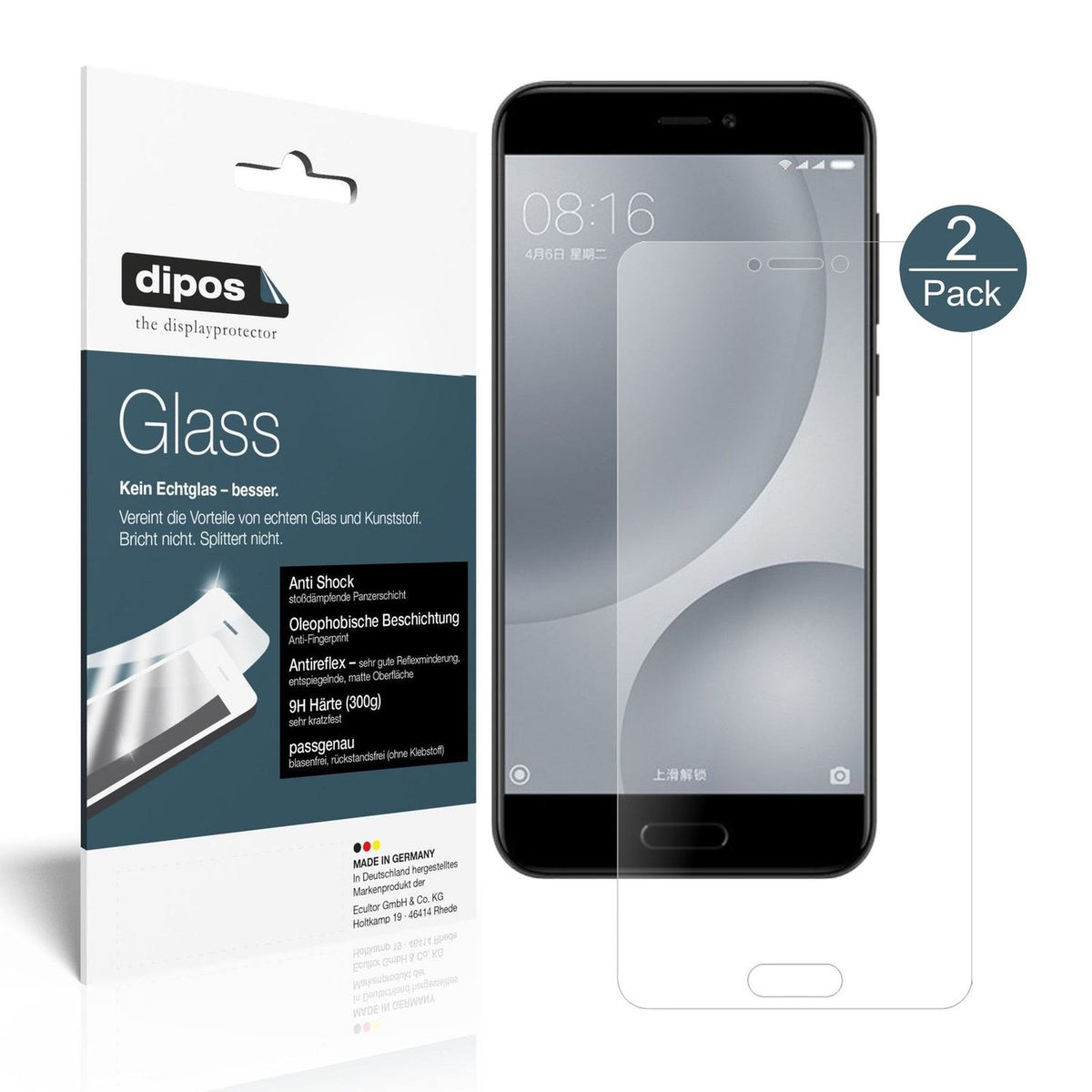 2x 9H Schutzfolie matt für Xiaomi Mi 5c Panzerfolie