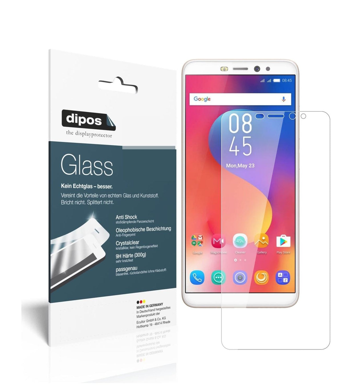 1x 9H Schutzfolie für Infinix Hot S3 Panzerfolie