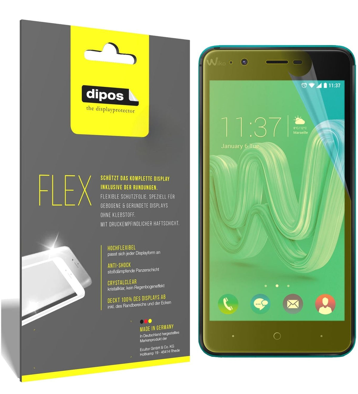 3x 3D Full Cover Schutzfolie für Wiko Kenny