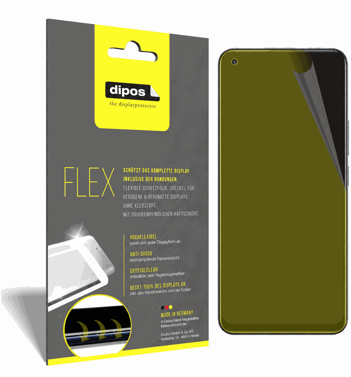 2x 3D Full Cover Schutzfolie für Realme 8s