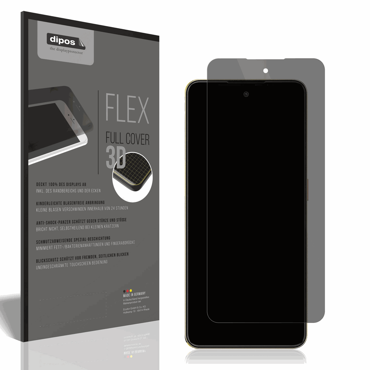Full Cover Privacy Blickschutzfolie für ZTE Nubia Neo 3 GT 5G