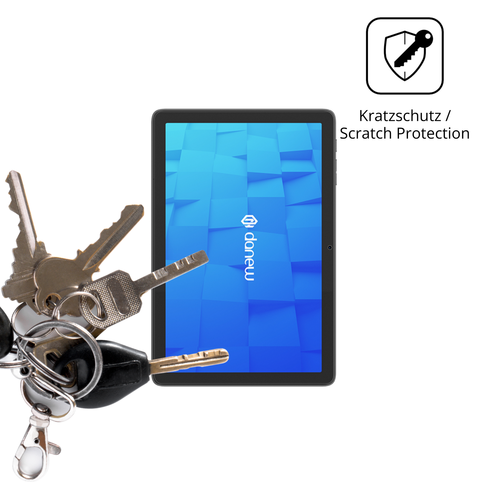 Schutz gegen Kratzer auf dem Danew DSlide 115 Glas durch Schlüssel oder Ähnliches