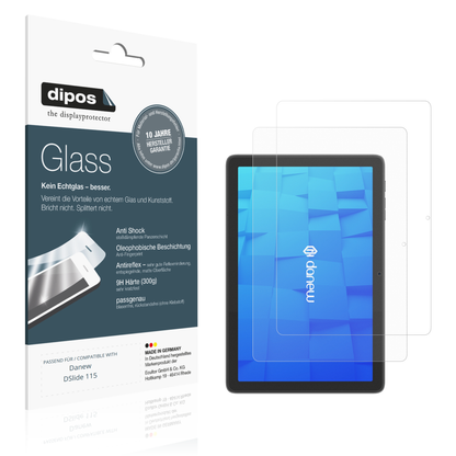 Matte Displayschutzfolie von dipos passend für Danew DSlide 115, 9H kratzfest und blasenfrei montiert