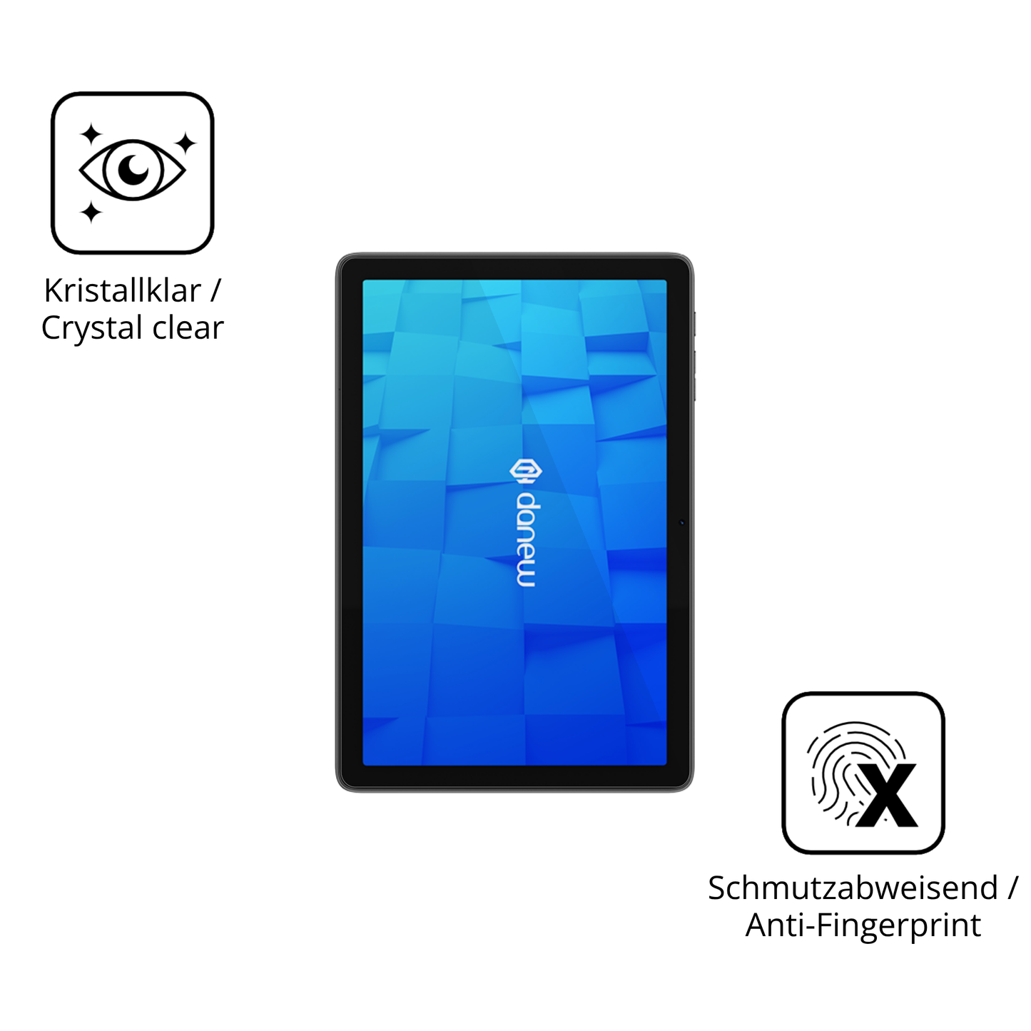 Flexible TPU-Folie passend zugeschnitten für Danew DSlide 115, vollständige Abdeckung