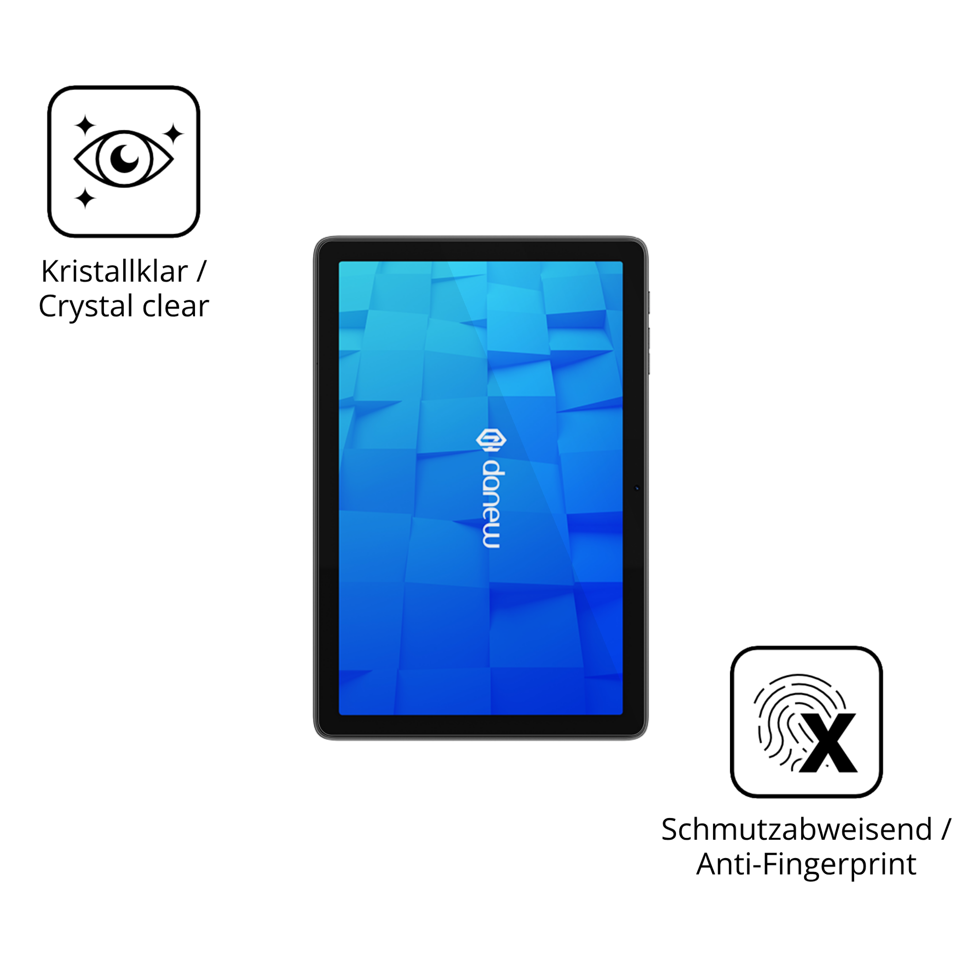Flexible TPU-Folie passend zugeschnitten für Danew DSlide 115, vollständige Abdeckung