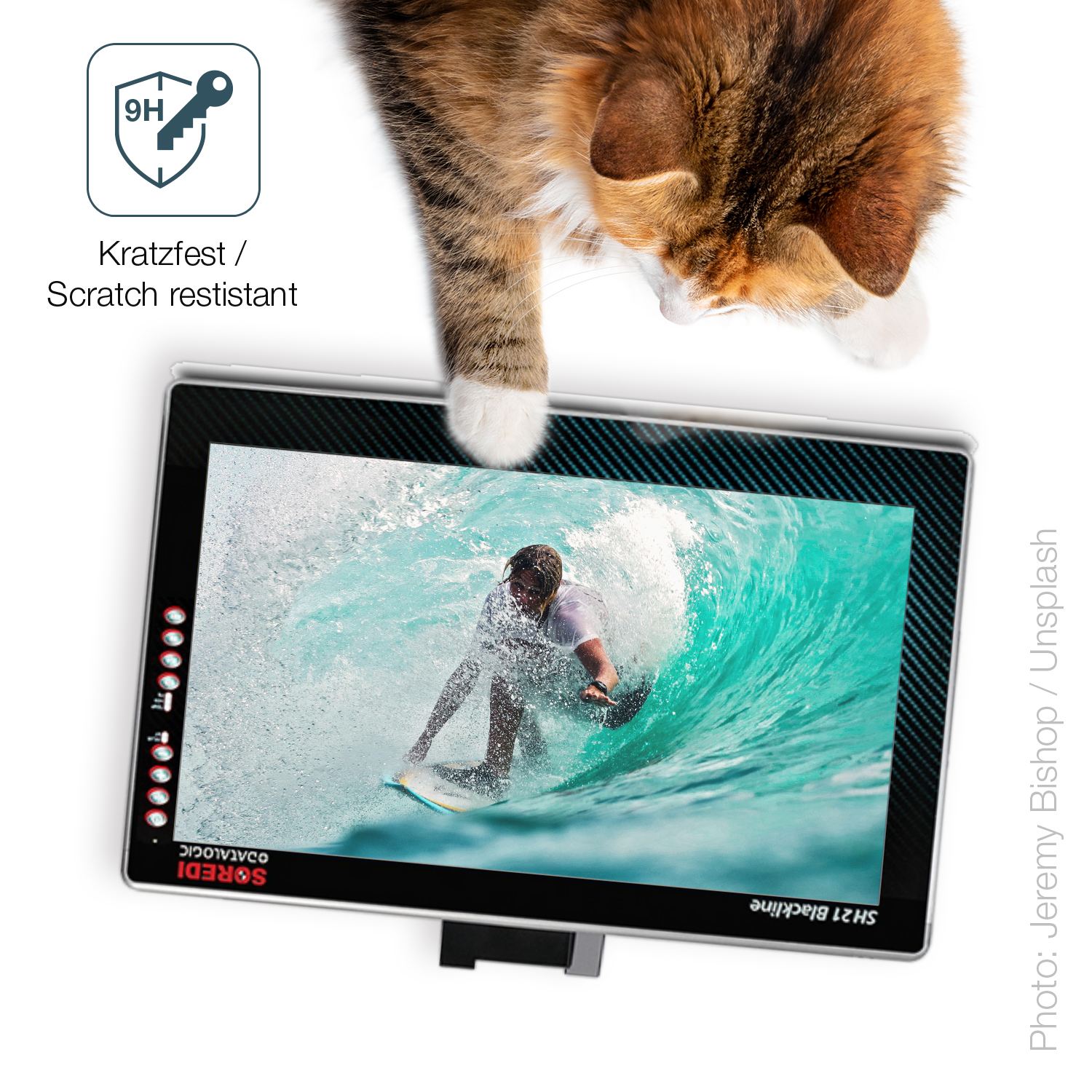 dipos Displayschutz für Datalogic SH15 Blackline, mattierte Oberfläche, robuste Festigkeit und perfekte Passform