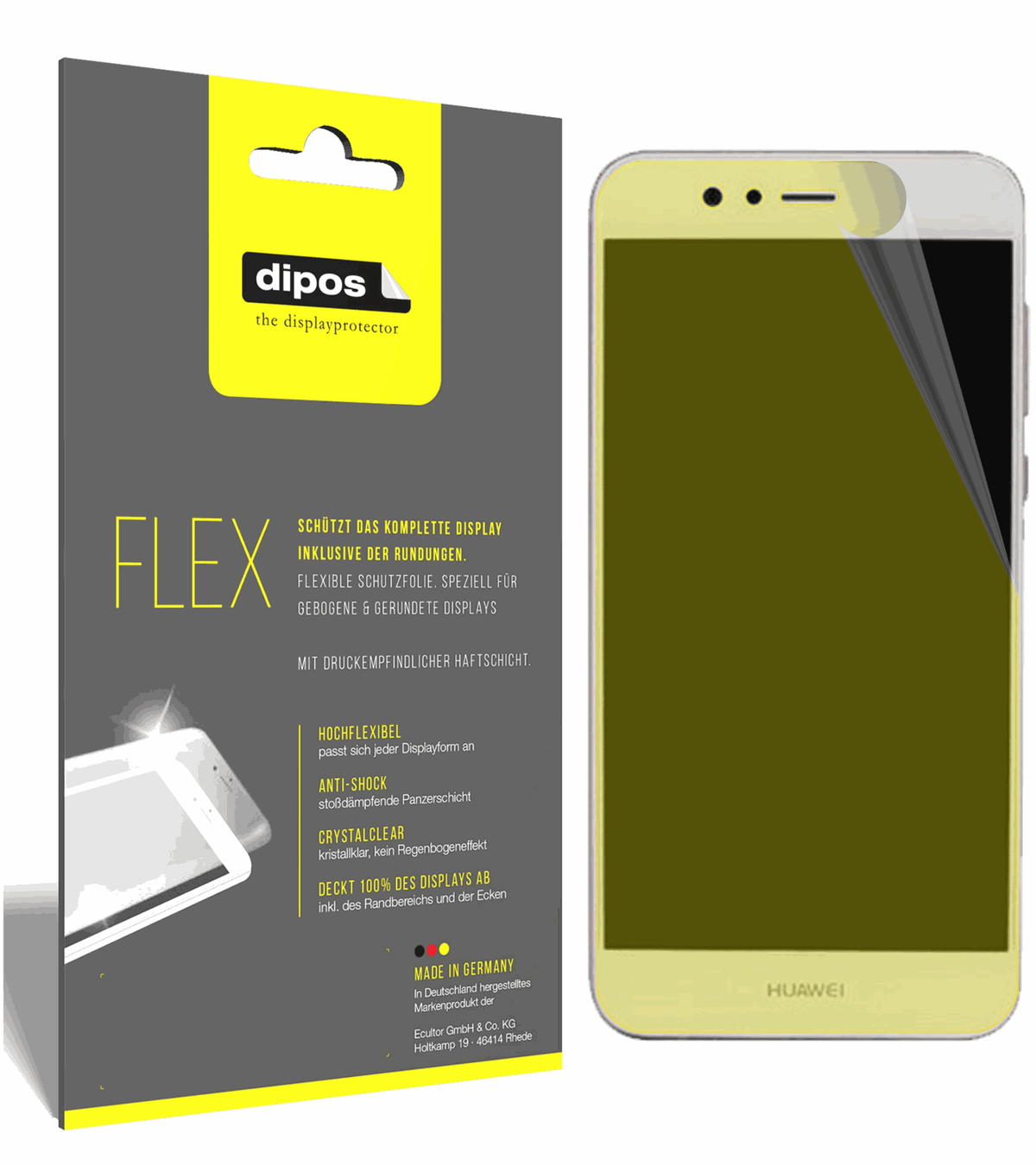 3x 3D Full Cover Schutzfolie für Huawei Nova 2