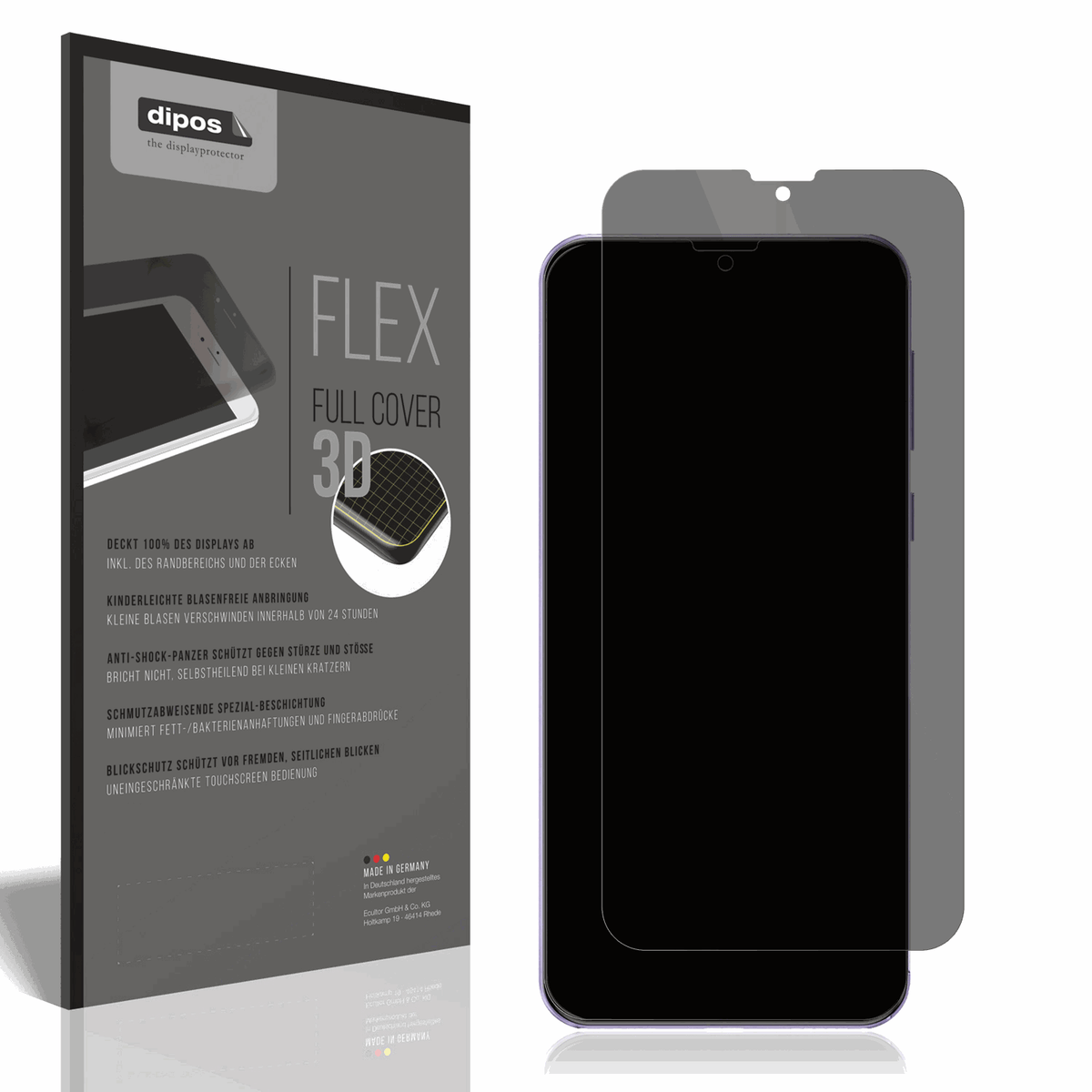 Full Cover Privacy Blickschutzfolie für Ulefone Note 6P