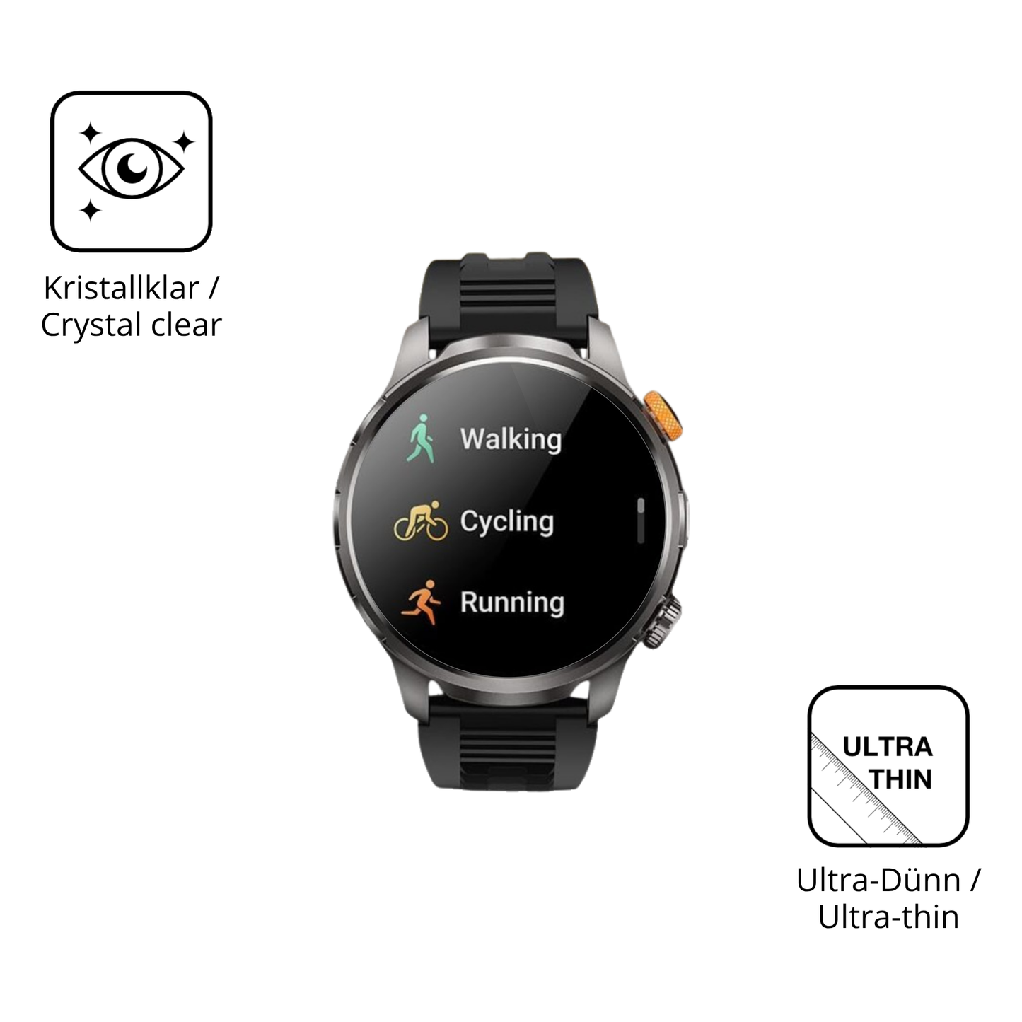 6x Schutzfolie klar für Dekelife AK90 1.91 Zoll Display-Schutzfolie