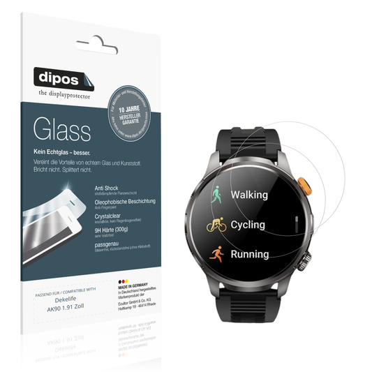 2x 9H Schutzfolie für Dekelife AK90 1.91 Zoll Panzerfolie