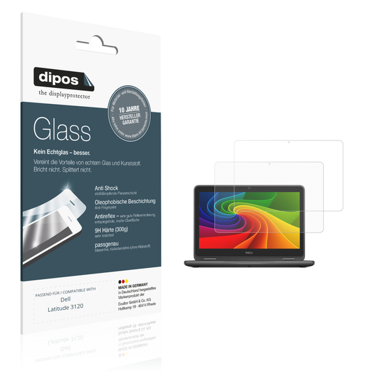 Matte Displayschutzfolie von dipos passend für Dell Latitude 3120, 9H kratzfest und blasenfrei montiert