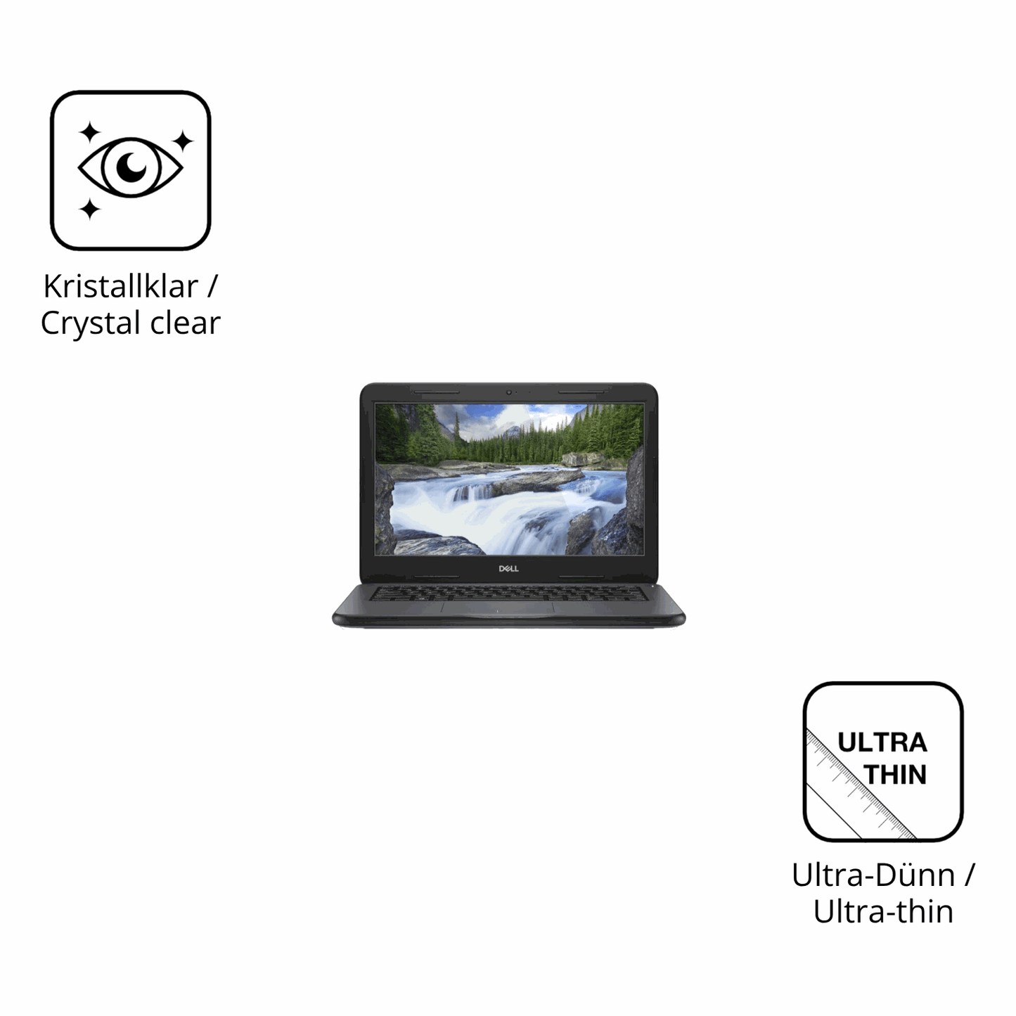 Dünne und klare Folie passend zugeschnitten für Dell Latitude 3310