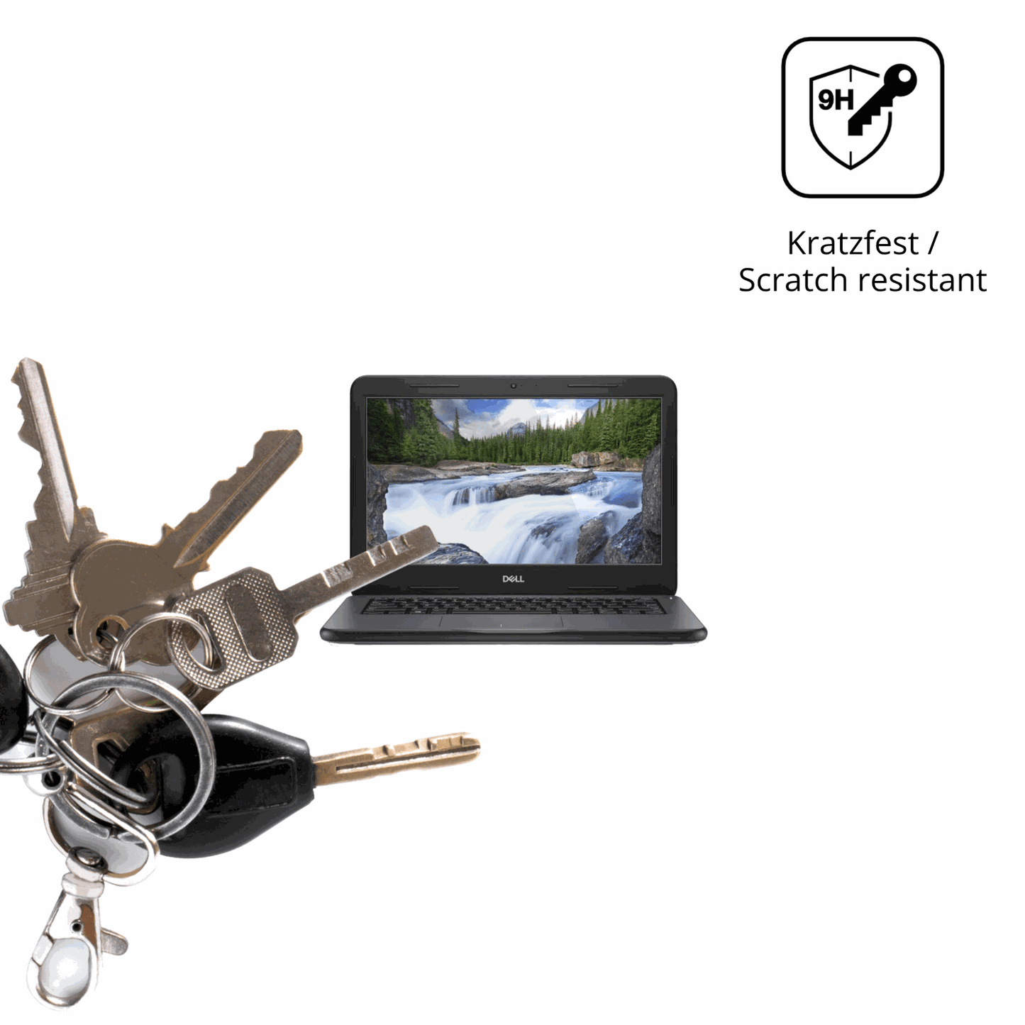 dipos Displayschutz für Dell Latitude 3310, transparente Oberfläche, perfekte Passform auch für die Rundungen
