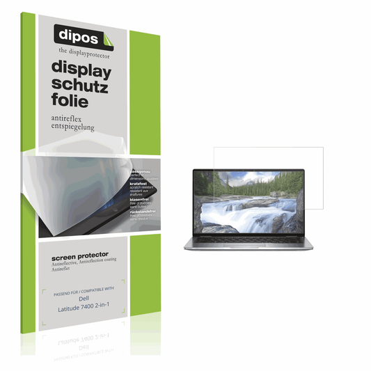 Matte Displayschutzfolie von dipos passend für Dell Latitude 7400 2-in-1, präziser Zuschnitt und blasenfrei montiert